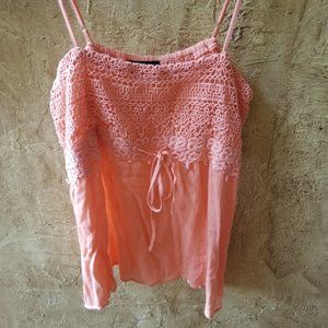 VENUS Orange Crochet Summer Top